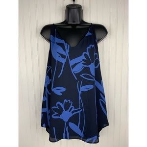 Blue floral tank